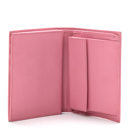 Prada Saffiano Metal Bi-Fold Wallet Petalo 5 of 8