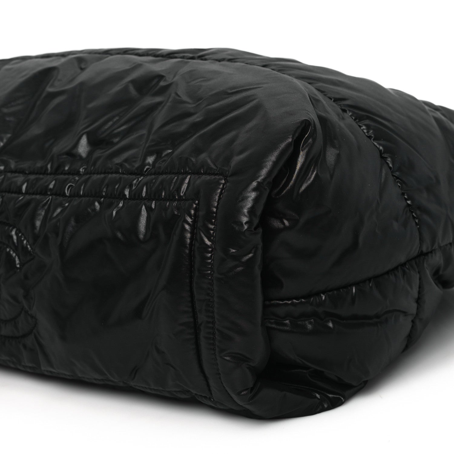 Chanel Nylon Quilted Small Coco Cocoon Tote Black 10 of 10