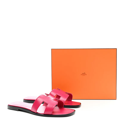 Hermes Box Oran Sandals 39 Rose Extreme 9 of 9