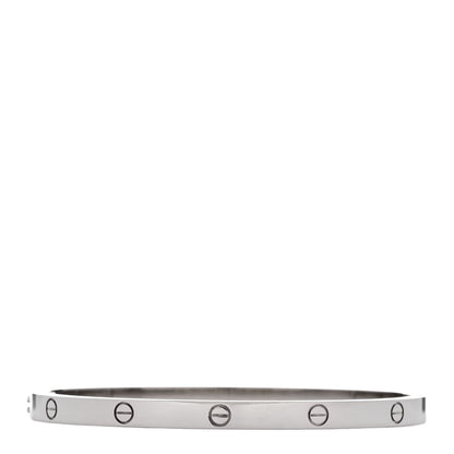 Cartier 18K White Gold Small LOVE Bracelet 15 2 of 8