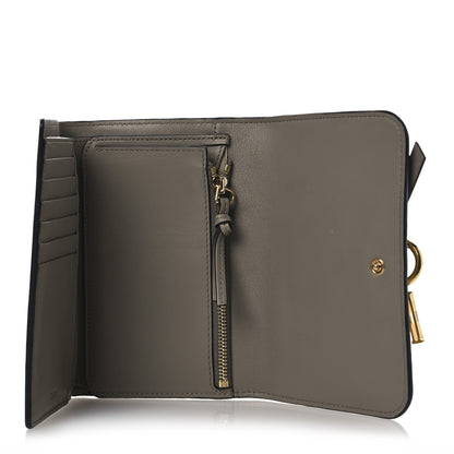 Chloe Smooth Calfskin Alphabet "R" Compact Wallet Motty Grey 5 of 10