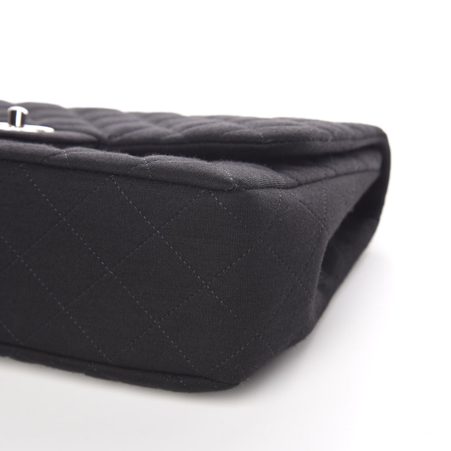 Jersey Quilted Jumbo Single Flap Black