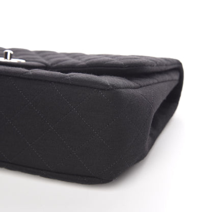 Chanel Jersey Quilted Jumbo Single Flap Black 9 of 10