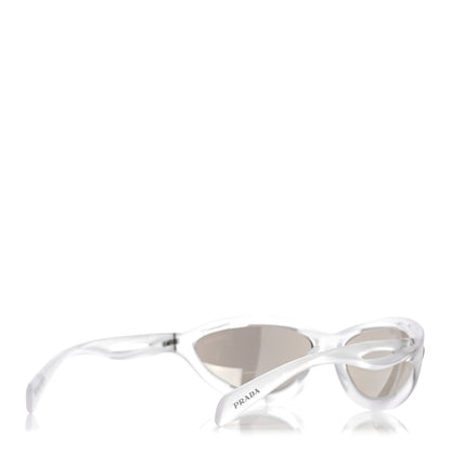 Prada Acetate Cat Eye Sunglasses SPR A23 Frosted Crystal 4 of 7