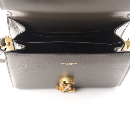 Saint Laurent Grain de Poudre Mini Classic Monogram Cassandra Top Handle Pebble 5 of 10