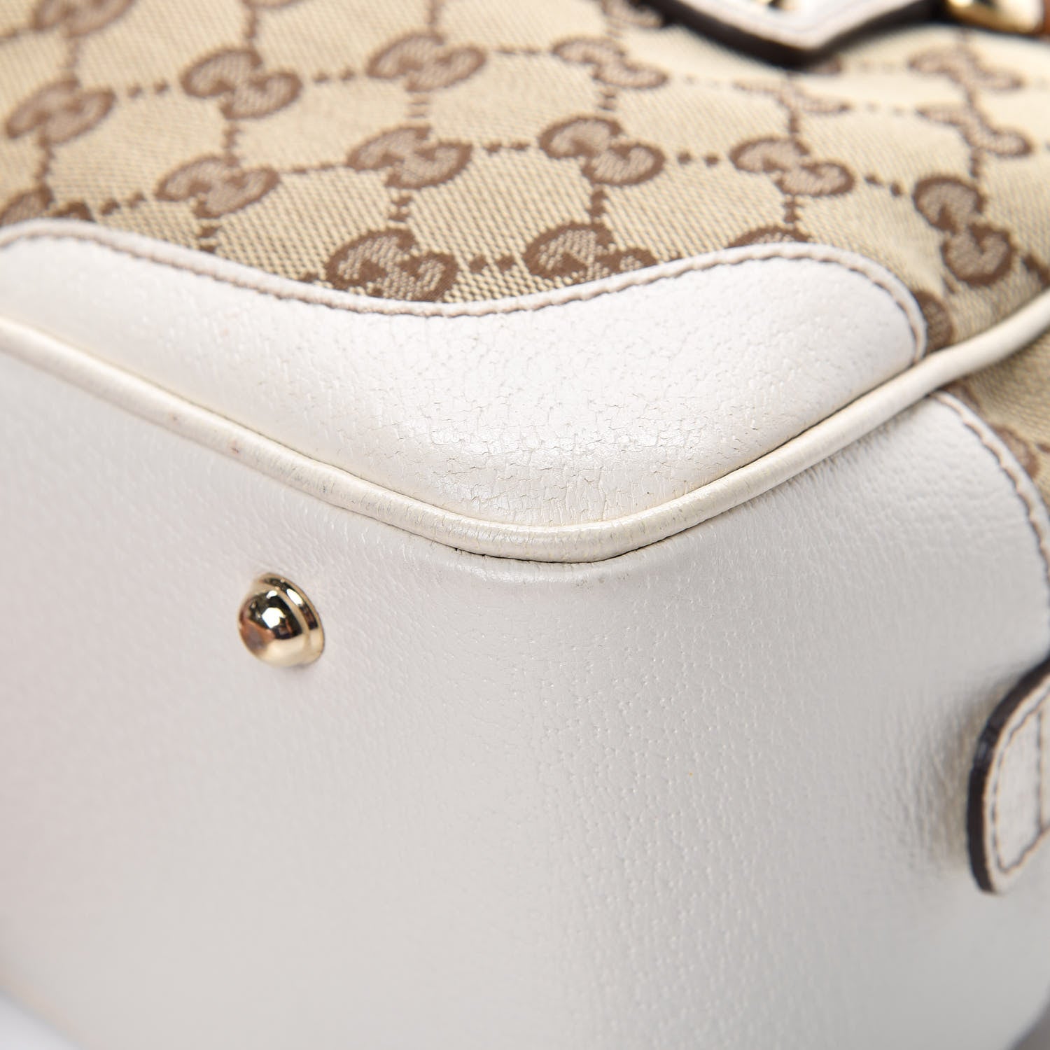 Gucci Monogram Bamboo Boston Off White 9 of 16