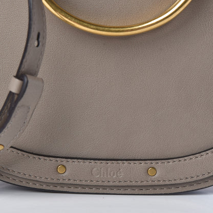 Chloe Calfskin Suede Medium Nile Bracelet Bag Motty Grey 7 of 9