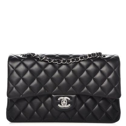Chanel Lambskin Quilted Medium Double Flap Black 1 of 8