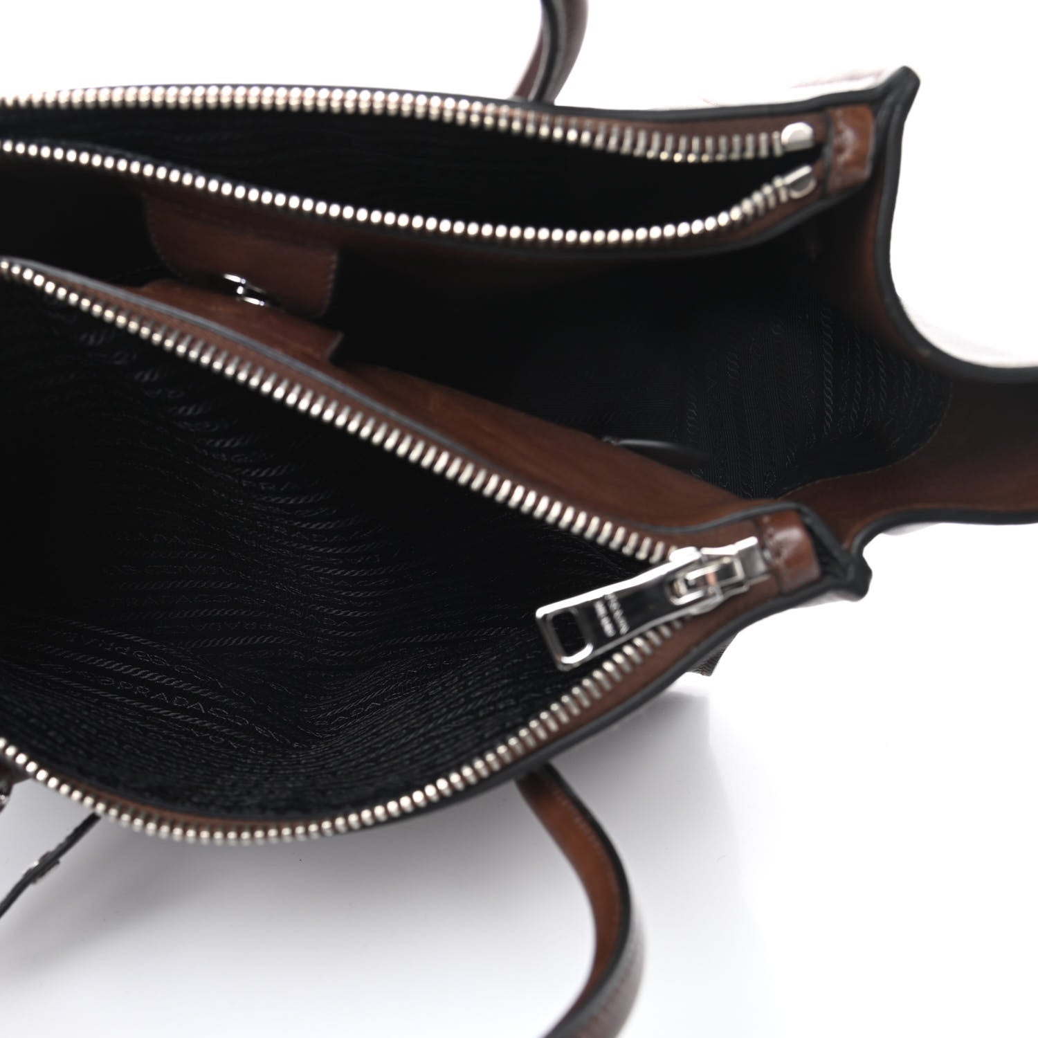Prada Glace Calf Twin Pocket Tote Bruciato 7 of 18