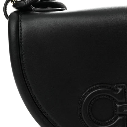 Salvatore Ferragamo Calfskin Aura Shoulder Bag Black 15 of 15