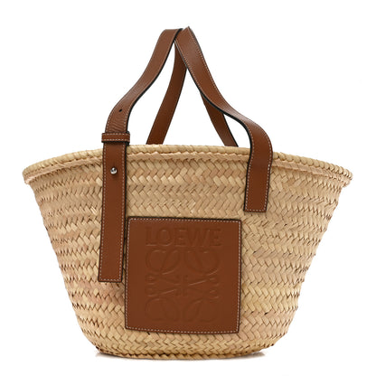 Loewe Raffia Small Basket Tote Bag Natural Tan 1 of 8
