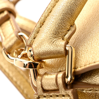 Loewe Laminated Lambskin Mini Puzzle Edge Bag Gold 10 of 10