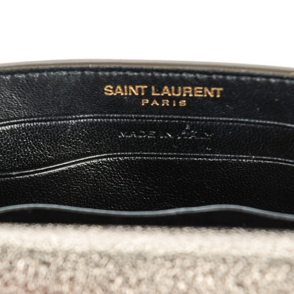 Saint Laurent Metallic Grained Leather Monogram Envelope Wallet Bronze 6 of 7