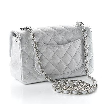 Chanel Metallic Lambskin Quilted Mini Rectangular Flap Silver 3 of 10