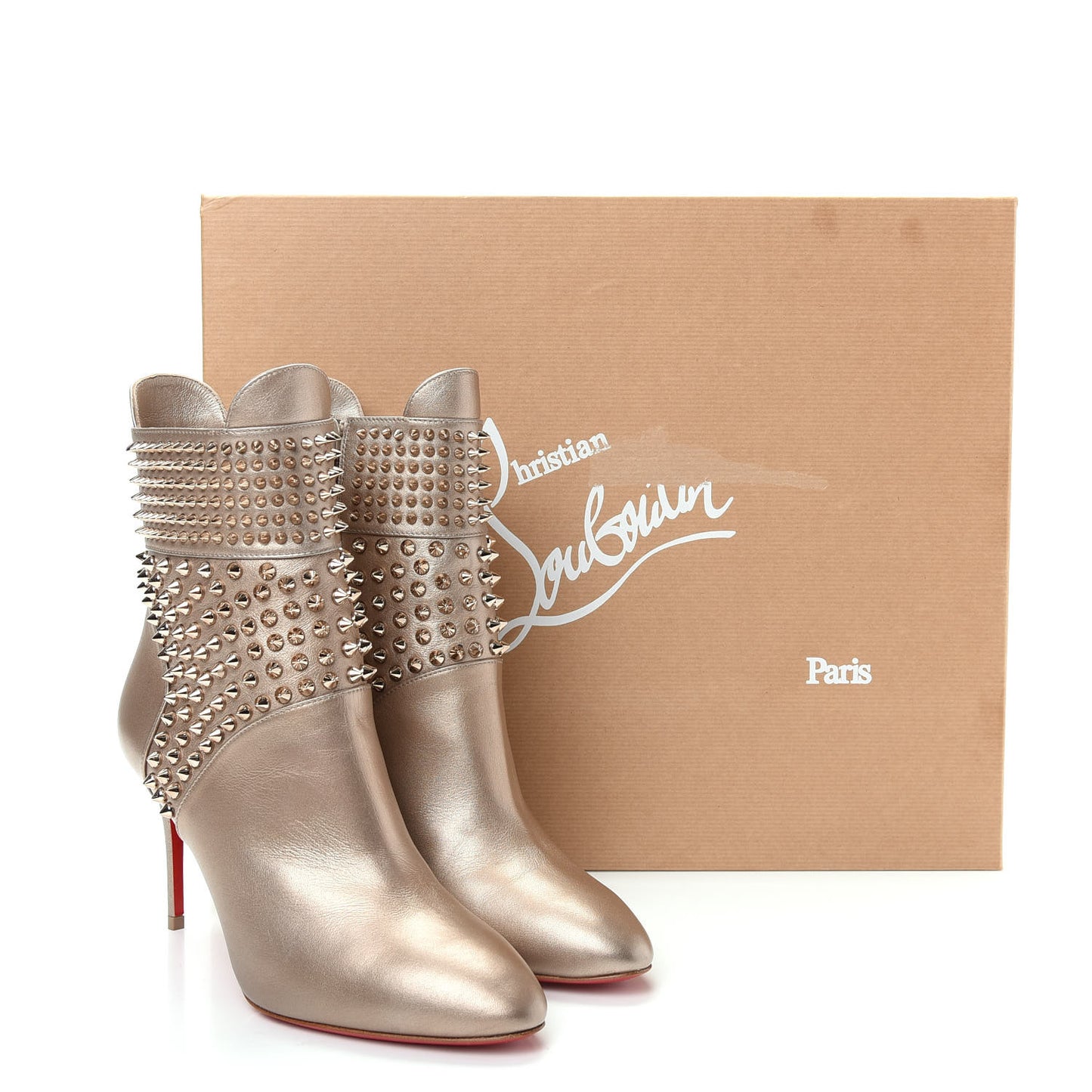 Calfskin Hongroise 85 Ankle Boots 37 Colombe