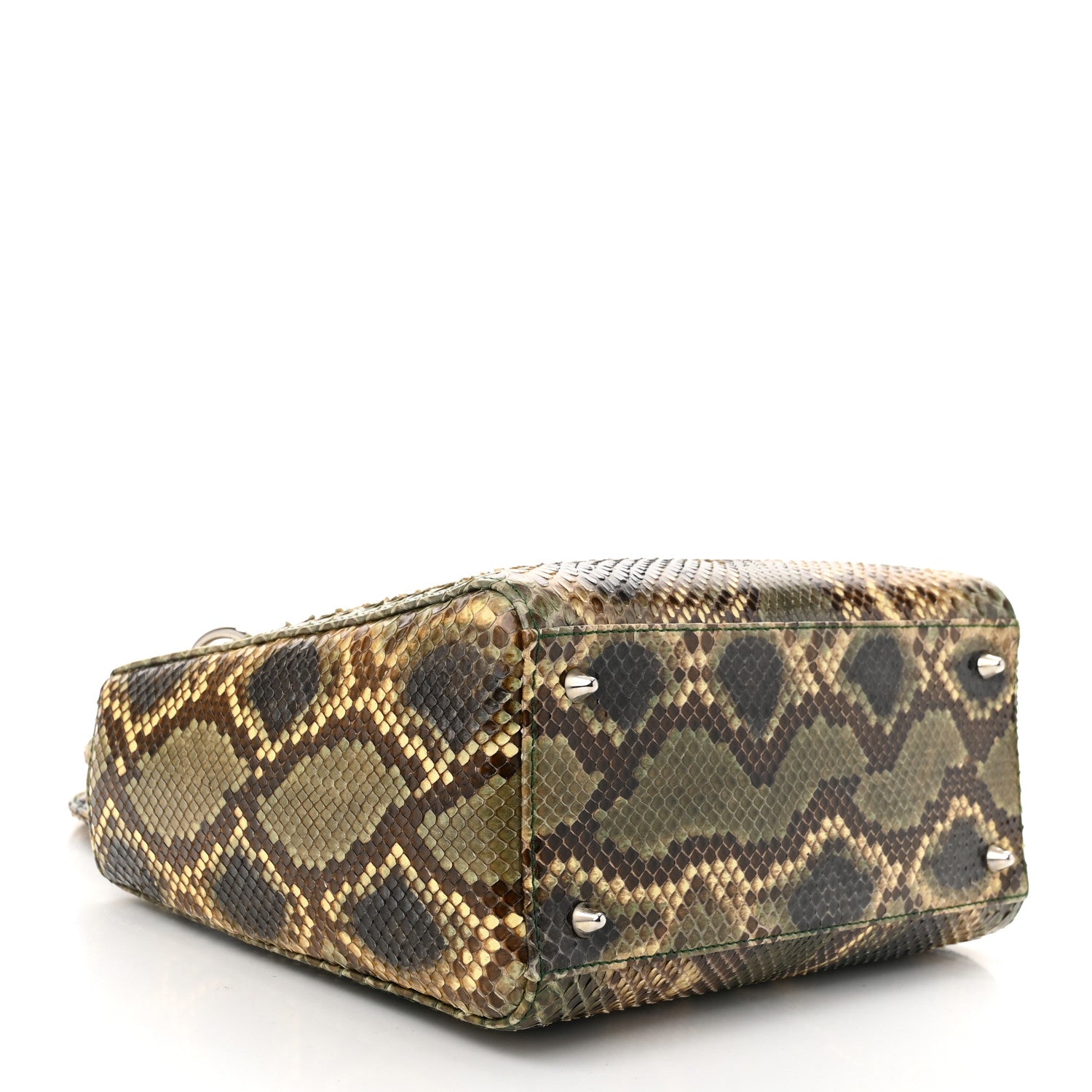 Christian Dior Snakeskin Medium Lady Dior Brown Multicolor 4 of 10