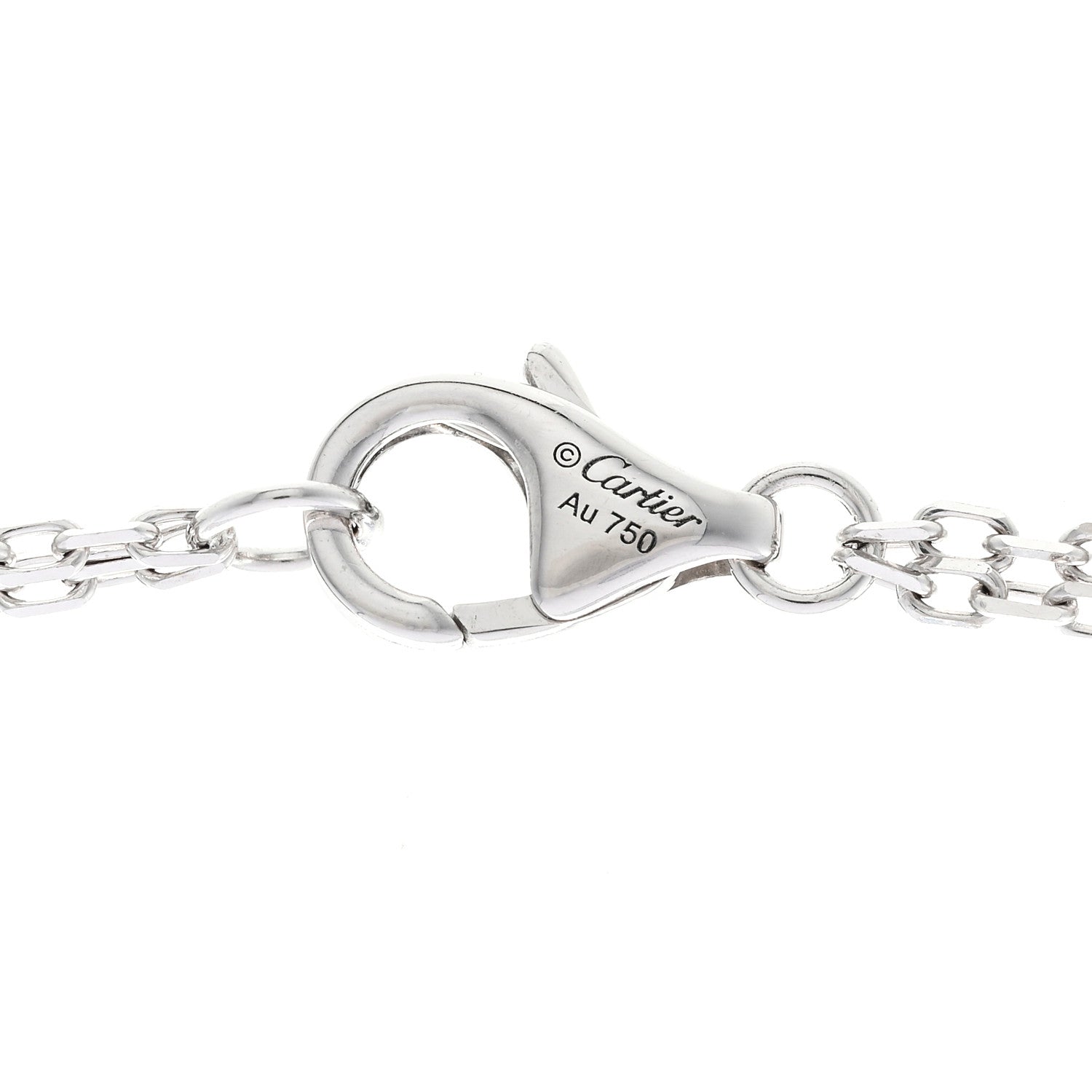 Cartier 18K White Gold 2 Diamond LOVE Necklace 4 of 4