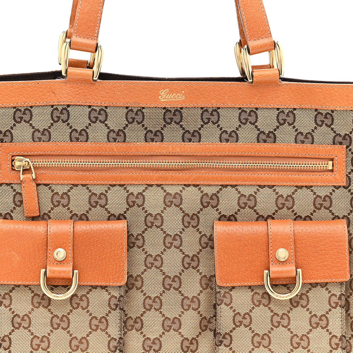Monogram Abbey D Ring Tote Tan