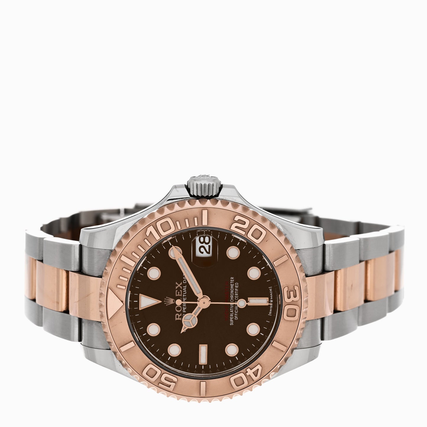 Stainless Steel 18K Everose Gold 37mm Yacht-Master Watch Chocolate 268621