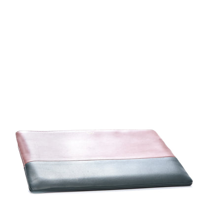 Celine Smooth Lambskin Bi-Color Solo Clutch Pouch Peach Amazone 4 of 9