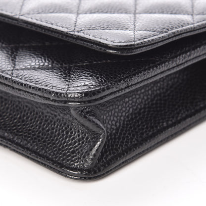 Chanel Caviar Quilted Wallet On Chain WOC Black 6 of 10