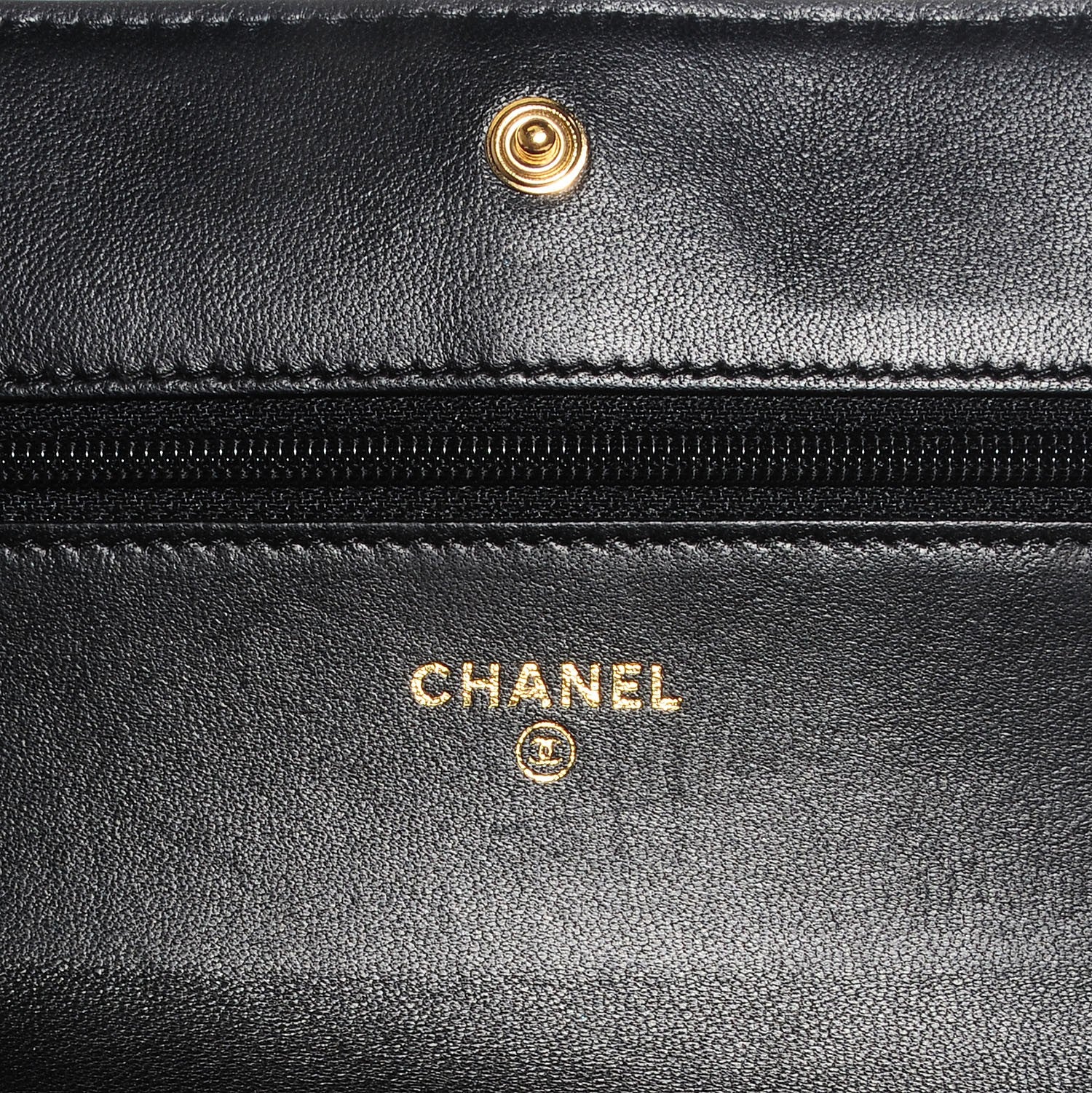 Chanel Lambskin Micro Quilted Wallet On Chain WOC Black 6 of 9