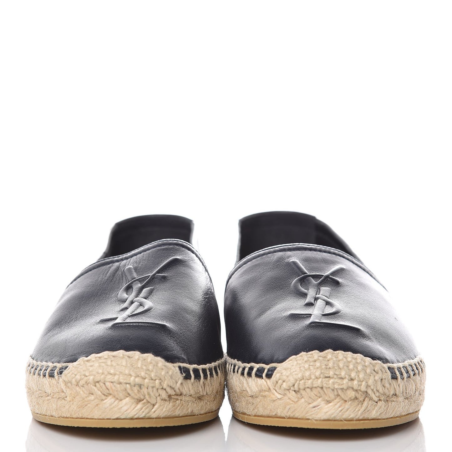 Lambskin Monogram Espadrilles 34 Navy