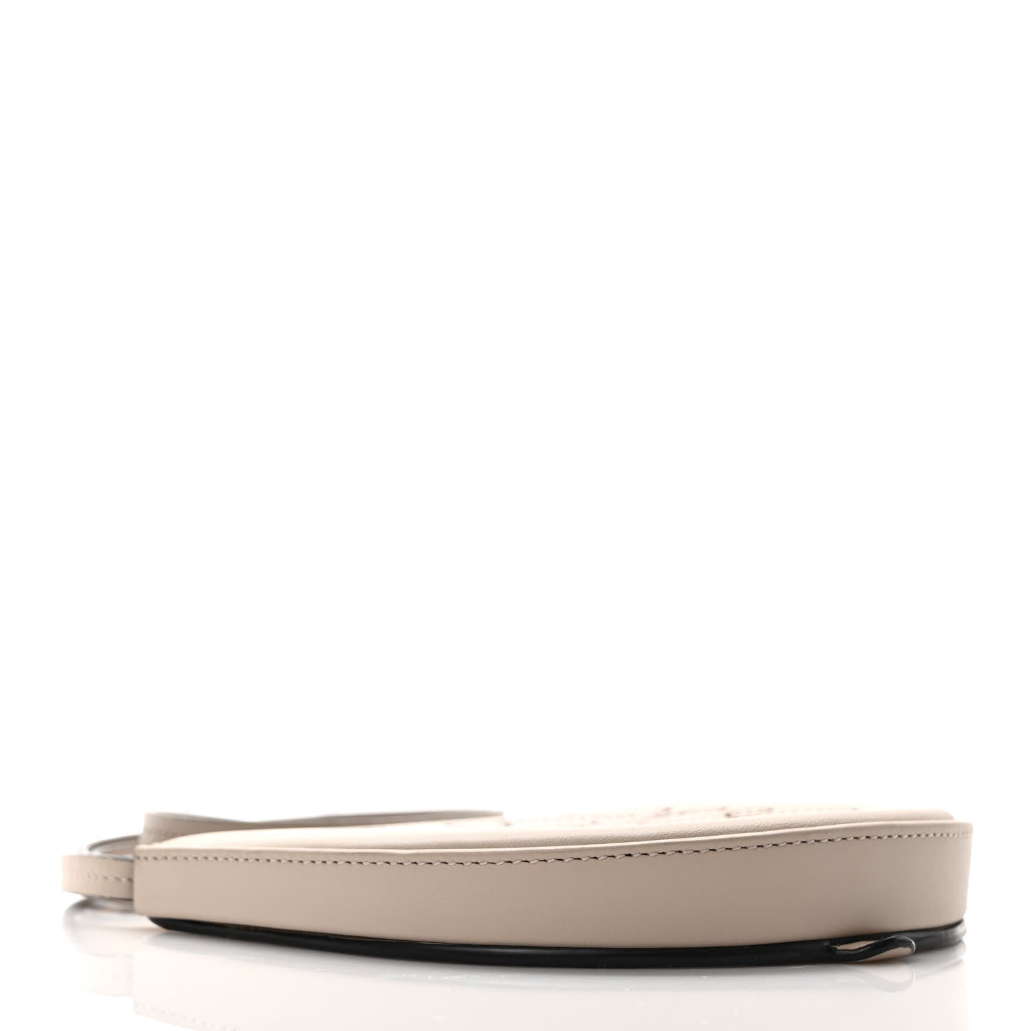 Loewe Buffed Calfskin Logo Embossed Small Heel Pouch Light Oat Tan 4 of 8