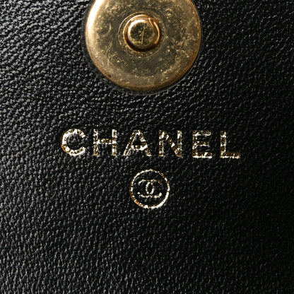 Chanel Lambskin Resin Pearl Quilted Mini Belt Bag Black 6 of 11