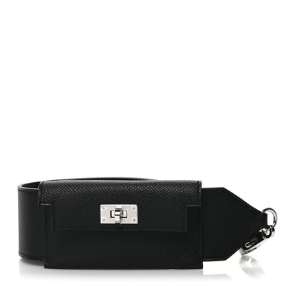 Hermes Swift Epsom Pocket Kelly Shoulder Strap Black 1 of 7