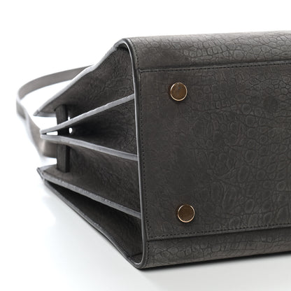 Saint Laurent Crocodile Embossed Nubuck Small Sac De Jour Dark Anthracite 7 of 9