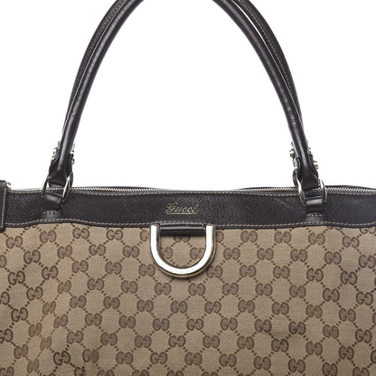Gucci Monogram D Gold Tote Dark Brown 8 of 14