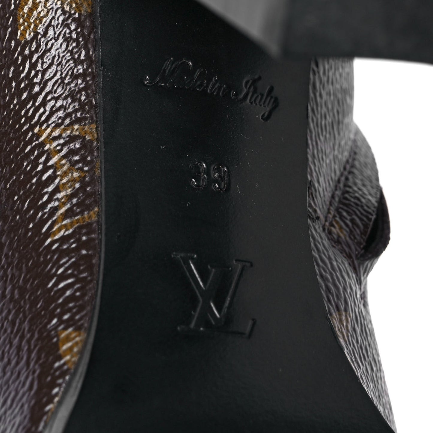 Patent Calfskin Monogram Star Trail Ankle Boots 39 Black