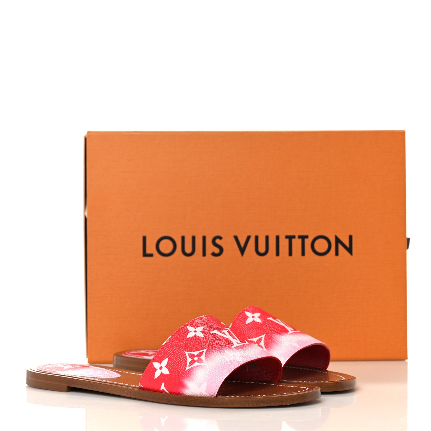 Louis Vuitton Monogram Escale Lock It Flat Mule 39 Rouge 9 of 9