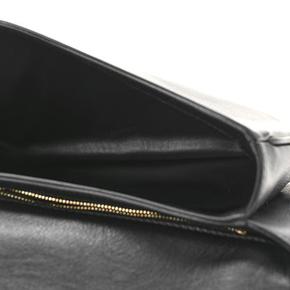 Gucci Roxy Calfskin Web Medium Blondie Top Handle Shoulder Flap Bag Black 5 of 9