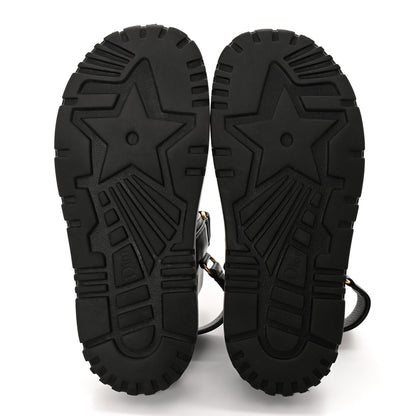 Christian Dior Lambskin Dioract 10mm Sandals 38 Black 5 of 9