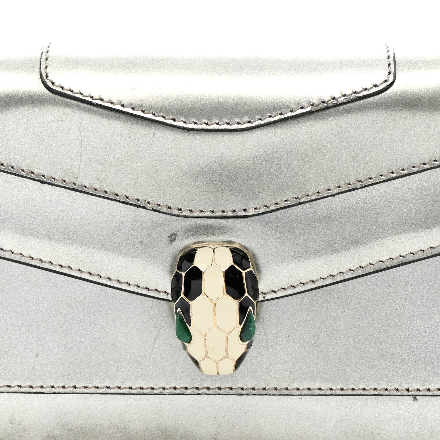 Bulgari Metallic Calfskin Serpenti Forever Small Shoulder Bag