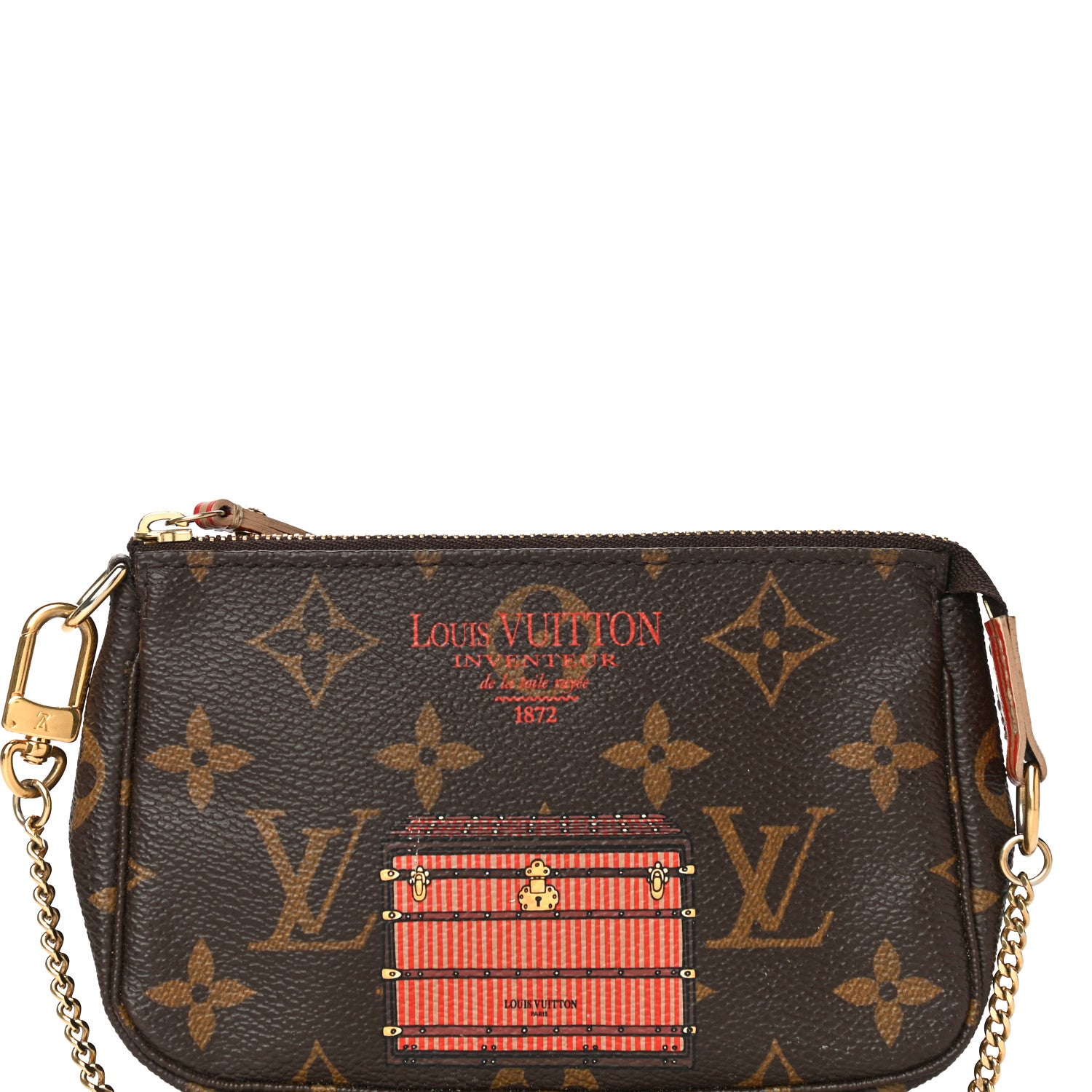Louis Vuitton Monogram Trunks and Locks Mini Pochette Accessories 8 of 10