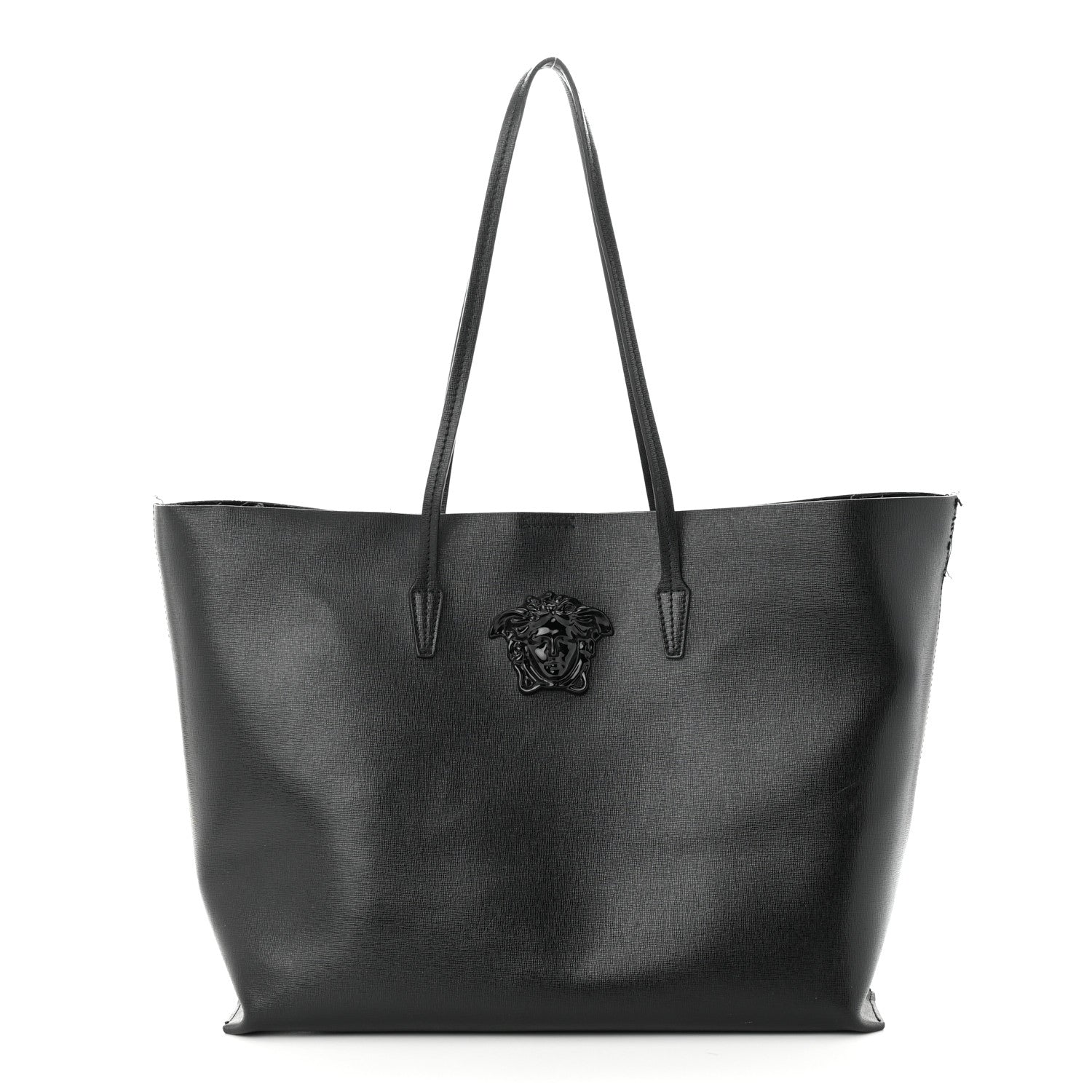 Versace Saffiano Palazzo Medusa Tote Black 3 of 18