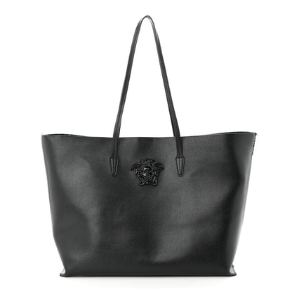 Versace Saffiano Palazzo Medusa Tote Black 3 of 18