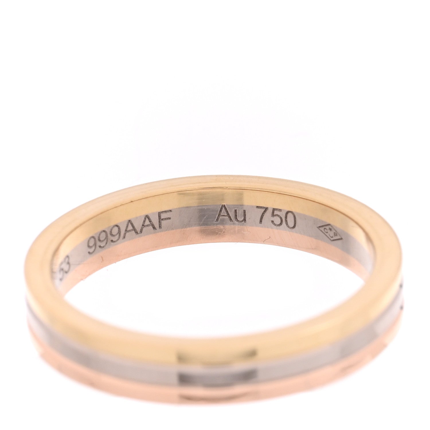 Cartier 18K Pink White Yellow Gold 3.5mm Vendome Louis Cartier Wedding Band Ring  53 6.5 5 of 5