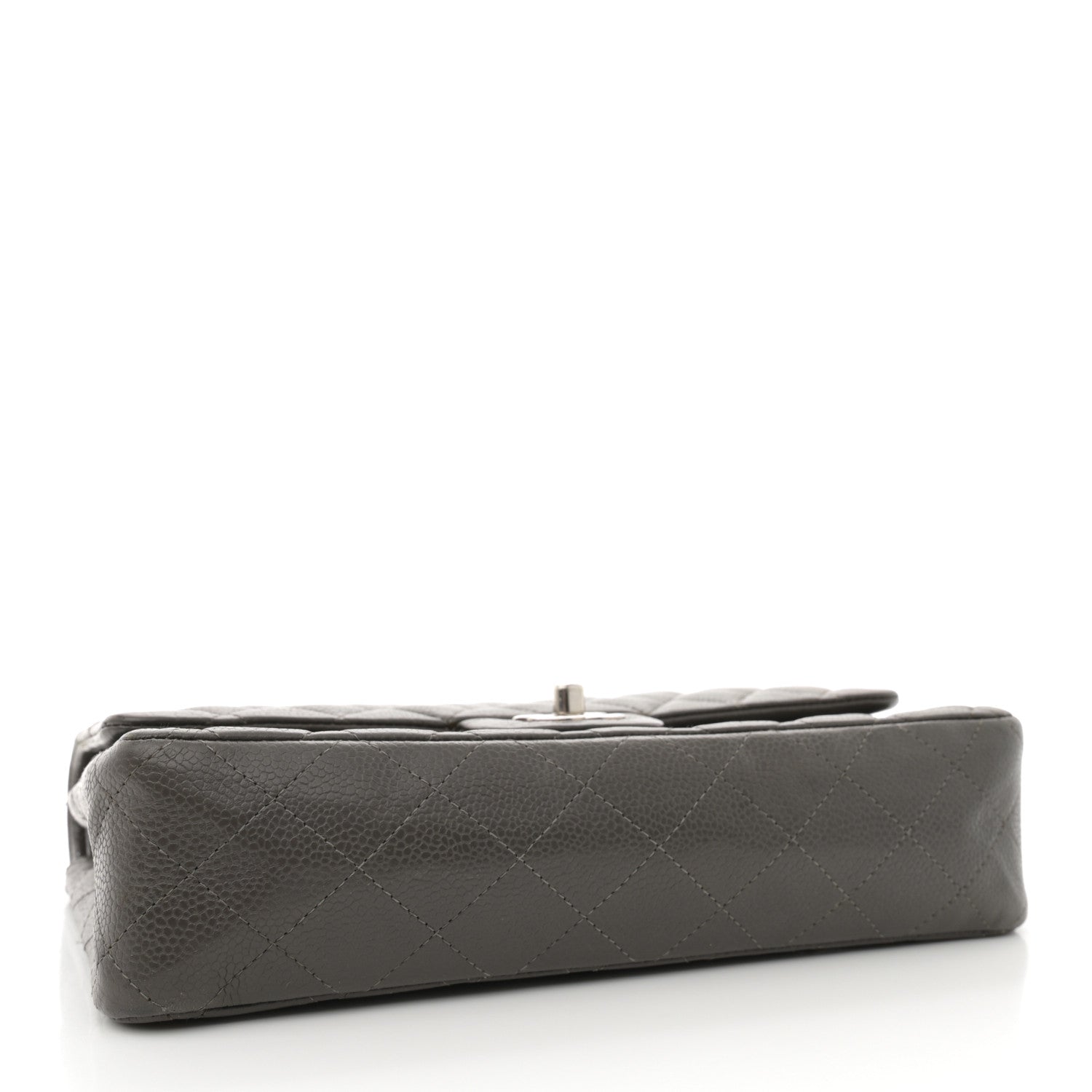 Chanel Caviar Quilted Medium Double Flap Dark Grey 4 of 14
