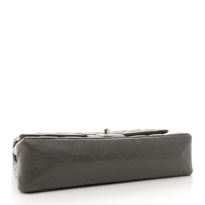 Chanel Caviar Quilted Medium Double Flap Dark Grey 4 of 14