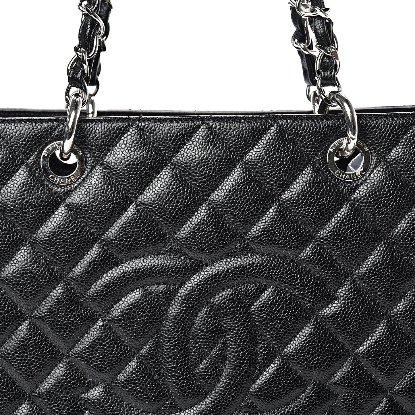 Caviar Quilted XL Grand Shopping Tote GST Black