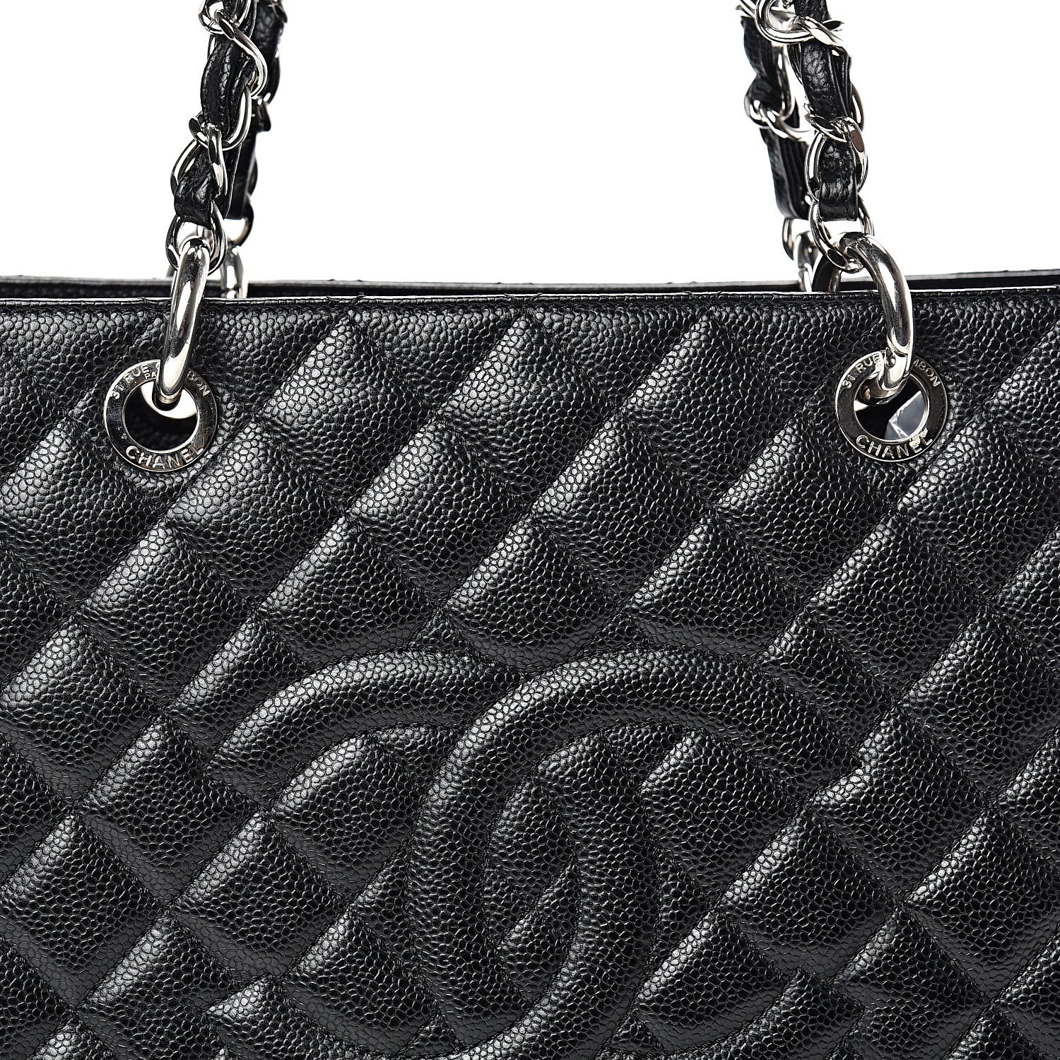Chanel Caviar Quilted XL Grand Shopping Tote GST Black 7 of 16