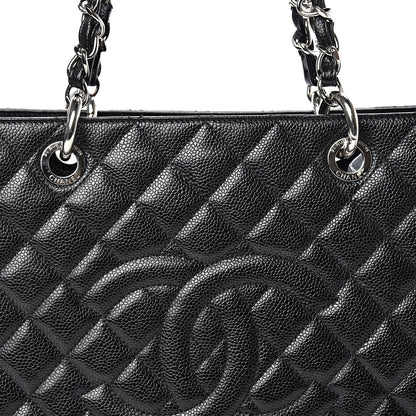 Chanel Caviar Quilted XL Grand Shopping Tote GST Black 7 of 16