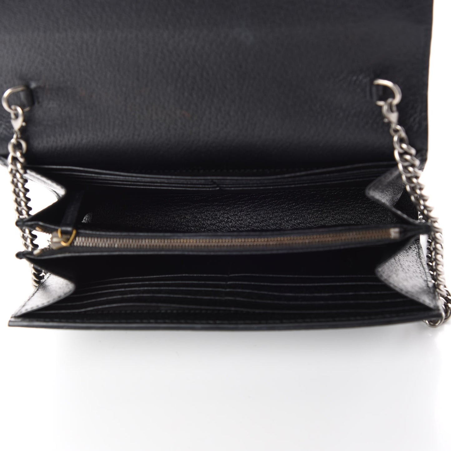 Calfskin Web Mini Dionysus Chain Wallet Black
