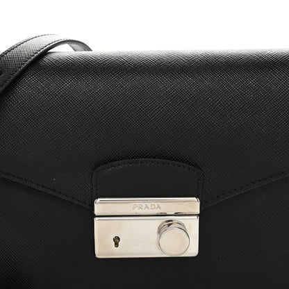 Prada Saffiano Lux Sound Crossbody Bag Black 7 of 11