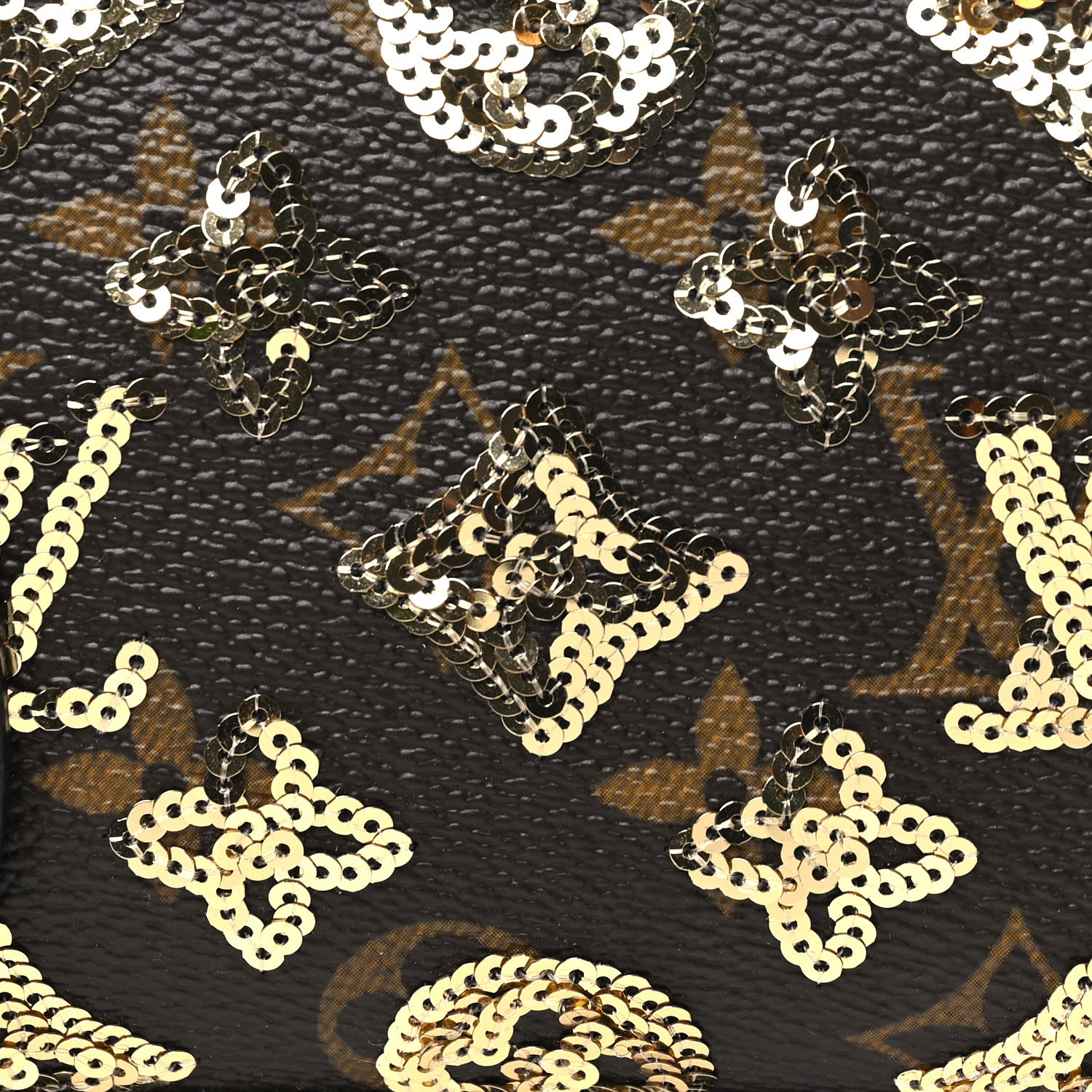 Louis Vuitton Monogram Sequins Eclipse Mini Pochette Gold 7 of 9