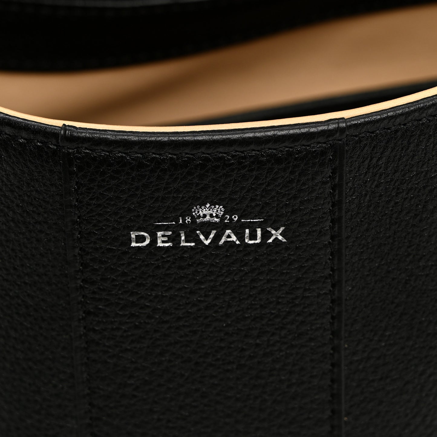 Grained Calfskin MM Brillant Satchel Black
